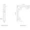 Ekena Millwork Fleur De Lis Wrought Iron Bracket, (Triple center brace), Antiqued Brass 2"W x 12"D x 15"H BKTM02X12X15TFLABS - alternate 2